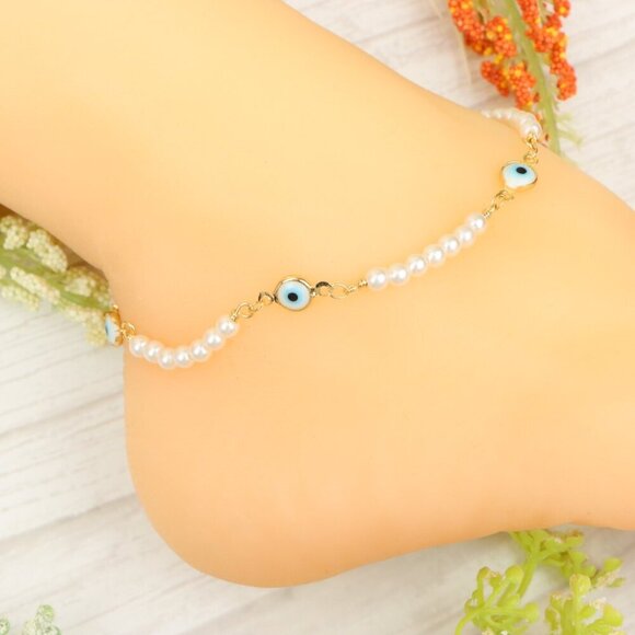 "Handmade Anklet – Elegant & Delicate Jewelry for Women | UNVRC1454 - Picture 2 of 10